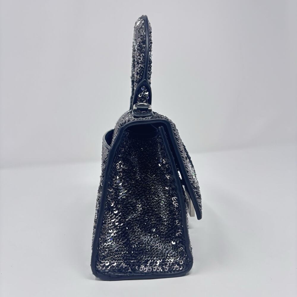 Balenciaga Leather Calfskin XS Hourglass Bag Black Sequin - Picture 6 of 14